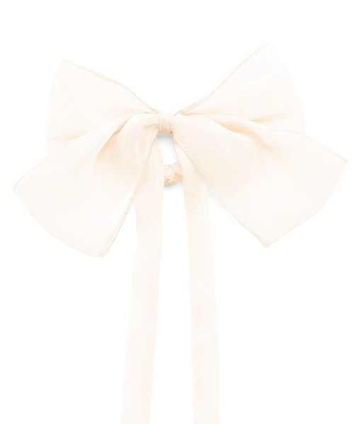 SNIDEL HOME（スナイデルホーム）の「ビッグリボンシュシュ（シュシュ・レディース・アイボリー/ピンク/ブラック・FREE）」の6枚目の写真