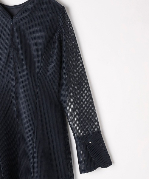 LEPSIM（レプシィム）の「【結婚式／オケージョン】格子レースカフスドレス　203258（ドレス・レディース・ネイビー/グリーン系その他・FREE）」の6枚目の写真