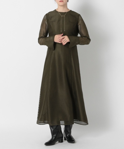 LEPSIM（レプシィム）の「【結婚式／オケージョン】格子レースカフスドレス　203258（ドレス・レディース・ネイビー/グリーン系その他・FREE）」の12枚目の写真