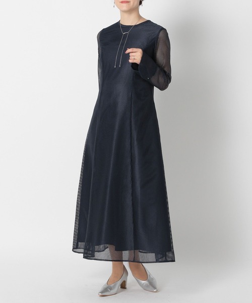 LEPSIM（レプシィム）の「【結婚式／オケージョン】格子レースカフスドレス　203258（ドレス・レディース・ネイビー/グリーン系その他・FREE）」の15枚目の写真