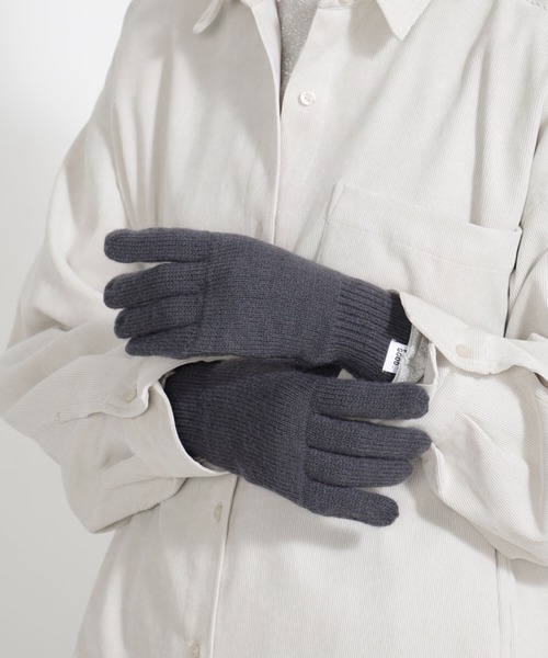 FOUND GOOD（ファウンドグッド）の「ユビアキニットテブクロ（手袋・レディース・ブラック/ベージュ/グレー系8/ブラウン系8/ブルー系6/レッド系5・FREE）」の3枚目の写真