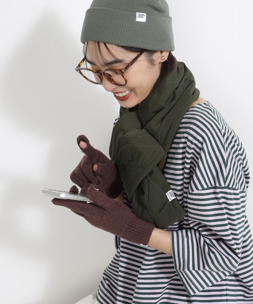 FOUND GOOD（ファウンドグッド）の「ユビアキニットテブクロ（手袋・レディース・ブラック/ベージュ/グレー系8/ブラウン系8/ブルー系6/レッド系5・FREE）」の11枚目の写真