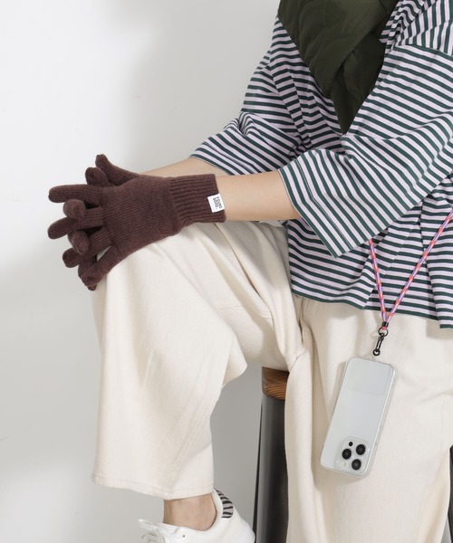 FOUND GOOD（ファウンドグッド）の「ユビアキニットテブクロ（手袋・レディース・ブラック/ベージュ/グレー系8/ブラウン系8/ブルー系6/レッド系5・FREE）」の12枚目の写真