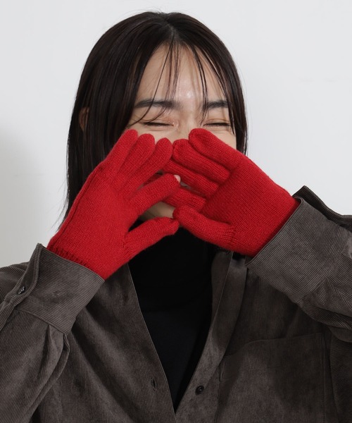 FOUND GOOD（ファウンドグッド）の「ユビアキニットテブクロ（手袋・レディース・ブラック/ベージュ/グレー系8/ブラウン系8/ブルー系6/レッド系5・FREE）」の18枚目の写真