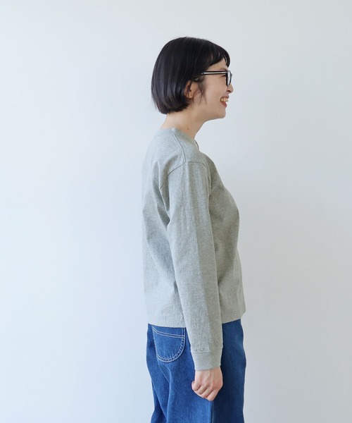 度詰め丸胴天竺 ヘンリーネックプルオーバー（Tシャツ