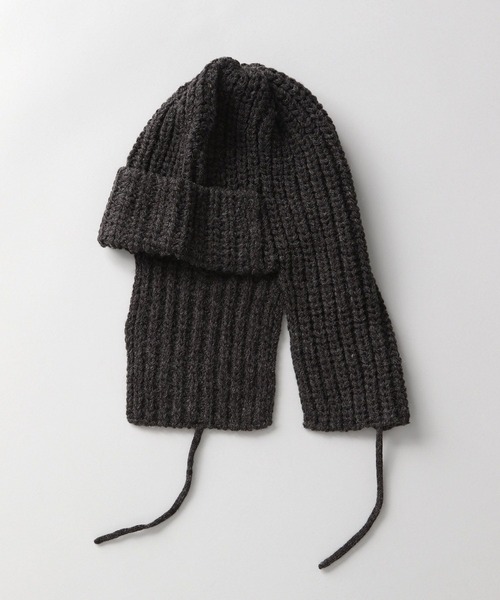 A part by（アパートバイ）の「バラクラバニットキャップ（ニットキャップ/ビーニー・レディース・ブラック/グレー・FREE）」の2枚目の写真