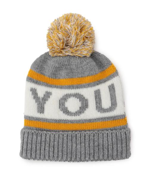 green label relaxing（グリーンレーベルリラクシング）の「【KIDS】GLR YouBet ニットボウ◆（ニットキャップ/ビーニー・キッズ・グレー/ネイビー・53cm）」の2枚目の写真