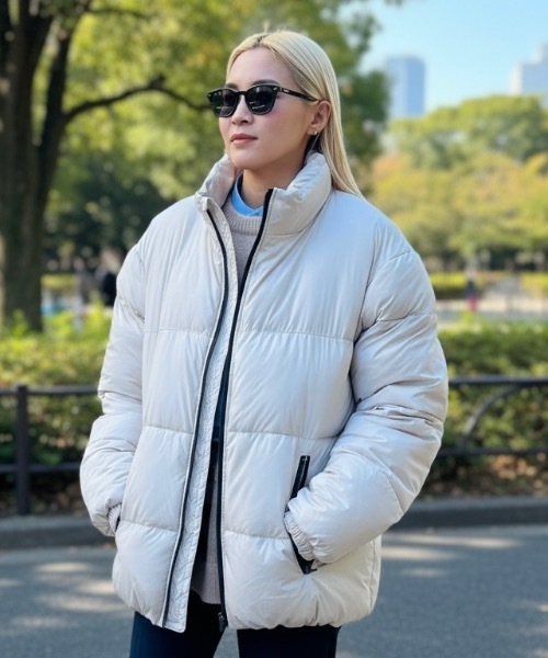 セール】IO Select / マイクロポリボリューム中綿ブルゾン（ダウン