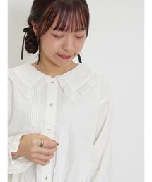 Samansa Mos2 | お皿モチーフ刺繍ブラウス(シャツ/ブラウス)