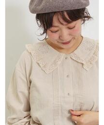 Samansa Mos2 | お皿モチーフ刺繍ブラウス(シャツ/ブラウス)