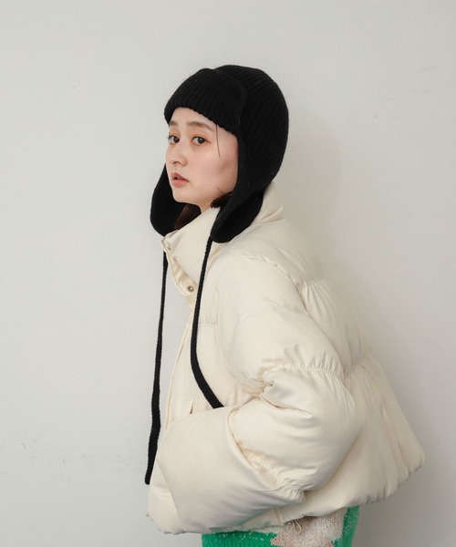 SENSE OF PLACE by URBAN RESEARCH（センスオブプレイスバイアーバンリサーチ）の「ニットフライトハット（ニットキャップ/ビーニー・レディース・アイボリー/グレー/ブラック・ONE）」の13枚目の写真