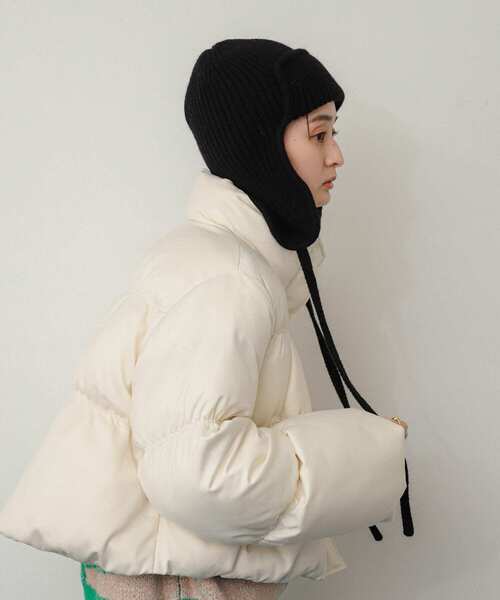 SENSE OF PLACE by URBAN RESEARCH（センスオブプレイスバイアーバンリサーチ）の「ニットフライトハット（ニットキャップ/ビーニー・レディース・アイボリー/グレー/ブラック・ONE）」の14枚目の写真