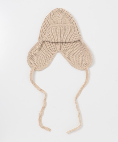 SENSE OF PLACE by URBAN RESEARCH（センスオブプレイスバイアーバンリサーチ）の「ニットフライトハット（ニットキャップ/ビーニー・レディース・アイボリー/グレー/ブラック・ONE）」の4枚目の写真