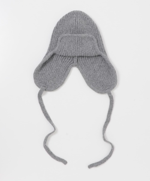 SENSE OF PLACE by URBAN RESEARCH（センスオブプレイスバイアーバンリサーチ）の「ニットフライトハット（ニットキャップ/ビーニー・レディース・アイボリー/グレー/ブラック・ONE）」の5枚目の写真