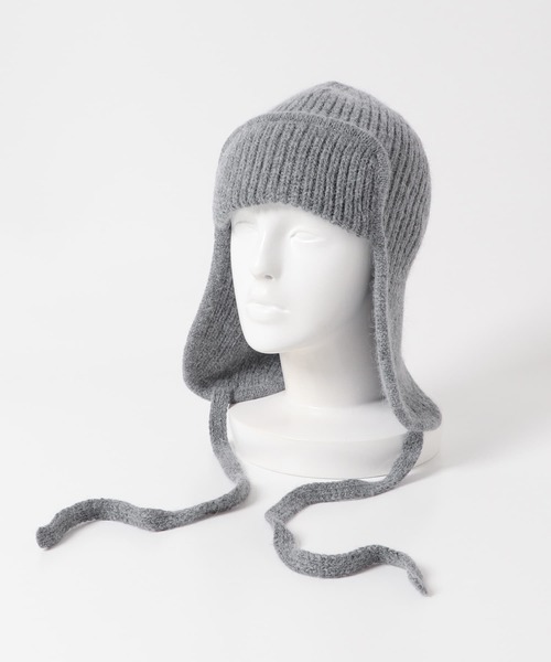 SENSE OF PLACE by URBAN RESEARCH（センスオブプレイスバイアーバンリサーチ）の「ニットフライトハット（ニットキャップ/ビーニー・レディース・アイボリー/グレー/ブラック・ONE）」の6枚目の写真
