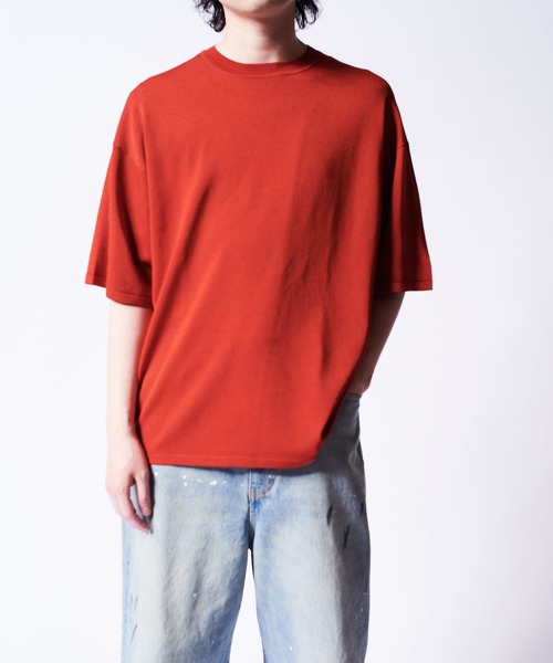 Lui's（ルイス）の「VIS/PO 杢調 ベーシックs/sニット（ニット/セーター・メンズ・レッド/ブラック/グレー・M/S）」の21枚目の写真