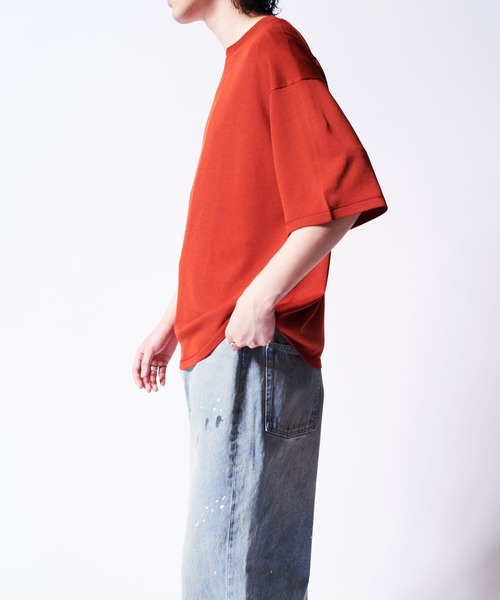 Lui's（ルイス）の「VIS/PO 杢調 ベーシックs/sニット（ニット/セーター・メンズ・レッド/ブラック/グレー・M/S）」の22枚目の写真