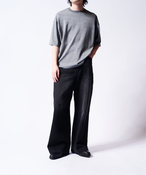 Lui's（ルイス）の「VIS/PO 杢調 ベーシックs/sニット（ニット/セーター・メンズ・レッド/ブラック/グレー・M/S）」の16枚目の写真