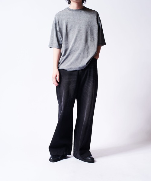 Lui's（ルイス）の「VIS/PO 杢調 ベーシックs/sニット（ニット/セーター・メンズ・レッド/ブラック/グレー・M/S）」の17枚目の写真