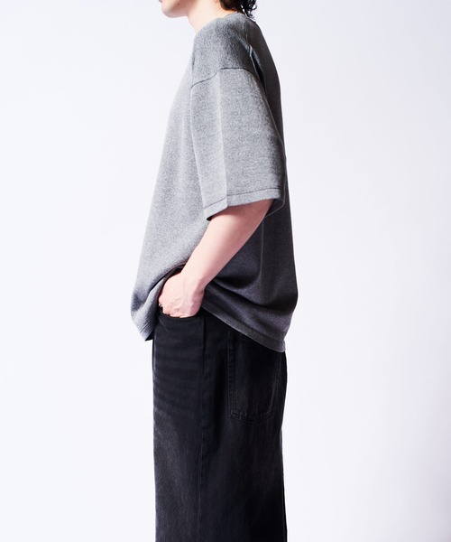 Lui's（ルイス）の「VIS/PO 杢調 ベーシックs/sニット（ニット/セーター・メンズ・レッド/ブラック/グレー・M/S）」の14枚目の写真