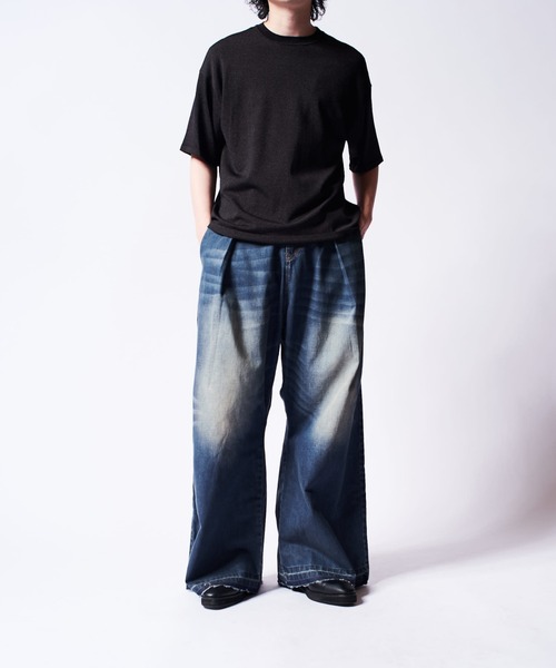 Lui's（ルイス）の「VIS/PO 杢調 ベーシックs/sニット（ニット/セーター・メンズ・レッド/ブラック/グレー・M/S）」の9枚目の写真