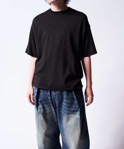 Lui's（ルイス）の「VIS/PO 杢調 ベーシックs/sニット（ニット/セーター・メンズ・レッド/ブラック/グレー・M/S）」の5枚目の写真