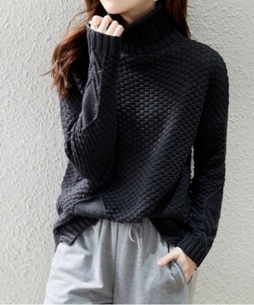 セール】ぽこぽこ編みタートルニット（ニット/セーター）｜LADY LIKE