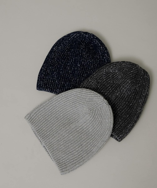 URBAN RESEARCH Sonny Label(アーバンリサーチサニーレーベル)の「ラメニットワッチ(ニットキャップ/ビーニー・レディース・ライトグレー/ネイビー/グレー・ONE)」の12枚目の写真