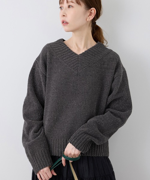 アンジェリーナモールVネックニットプルオーバー（ニット/セーター）｜ROPE' PICNIC（ロペピクニック）