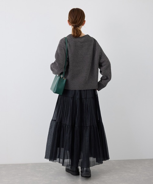 ROPE' PICNIC（ロペピクニック）の「アンジェリーナモールVネックニットプルオーバー（ニット/セーター・レディース・チャコールグレー/ブルー系その他5/キナリ・38）」の6枚目の写真