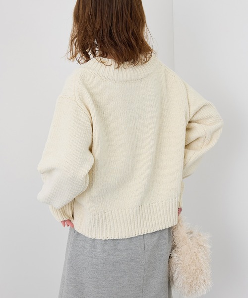 ROPE' PICNIC（ロペピクニック）の「アンジェリーナモールVネックニットプルオーバー（ニット/セーター・レディース・チャコールグレー/ブルー系その他5/キナリ・38）」の17枚目の写真