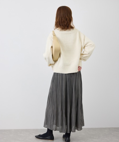 ROPE' PICNIC（ロペピクニック）の「アンジェリーナモールVネックニットプルオーバー（ニット/セーター・レディース・チャコールグレー/ブルー系その他5/キナリ・38）」の20枚目の写真