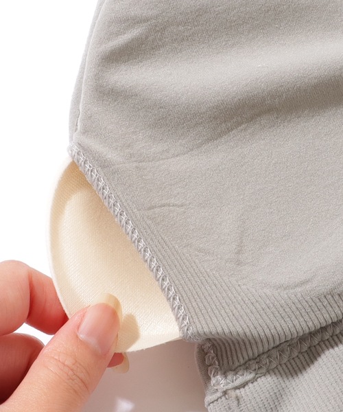 Lace Ladies（レースレディース）の「ソリッドカラー ホック付き バック クロス ハーフトップ（スポーツブラ・レディース・ブルー/グレー/ブラック/ベージュ/ミント・XL/M/L）」の10枚目の写真