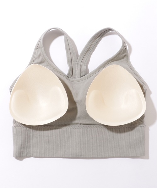 Lace Ladies（レースレディース）の「ソリッドカラー ホック付き バック クロス ハーフトップ（スポーツブラ・レディース・ブルー/グレー/ブラック/ベージュ/ミント・XL/M/L）」の9枚目の写真