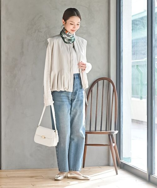 rps（アールピーエス）の「リング付きスカーフ（バンダナ/スカーフ・レディース・ブラック/ライトベージュ/サックスブルー/チャコールグレー/グレイッシュブルー/ダークグリーン/ブルー/ホワイト/ベージュ/オレンジ・フリー）」の11枚目の写真