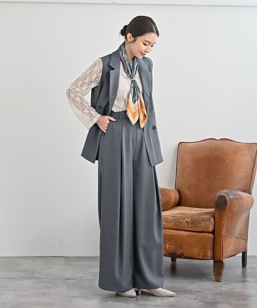 rps（アールピーエス）の「リング付きスカーフ（バンダナ/スカーフ・レディース・ブラック/ライトベージュ/サックスブルー/チャコールグレー/グレイッシュブルー/ダークグリーン/ブルー/ホワイト/ベージュ/オレンジ・フリー）」の17枚目の写真