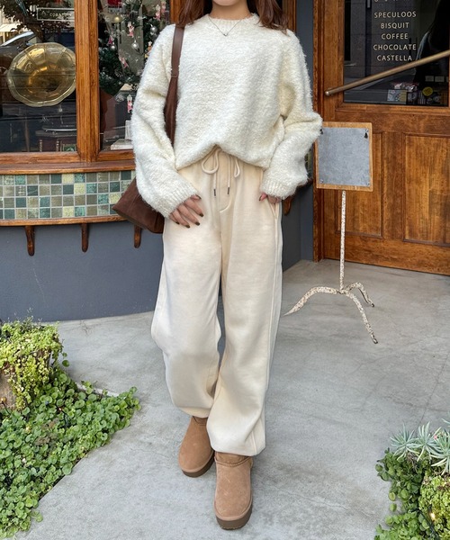 LE MORE（リモア）の「ブークレウールニット（ニット/セーター・レディース・レッド/ピンク/チャコール/アイボリー・FREE）」の11枚目の写真