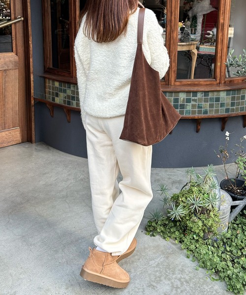 LE MORE（リモア）の「ブークレウールニット（ニット/セーター・レディース・レッド/ピンク/チャコール/アイボリー・FREE）」の12枚目の写真