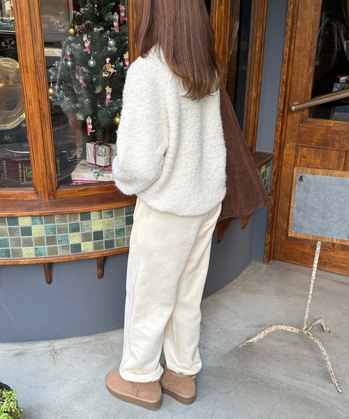 LE MORE（リモア）の「ブークレウールニット（ニット/セーター・レディース・レッド/ピンク/チャコール/アイボリー・FREE）」の16枚目の写真