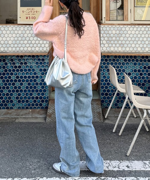 LE MORE（リモア）の「ブークレウールニット（ニット/セーター・レディース・レッド/ピンク/チャコール/アイボリー・FREE）」の21枚目の写真