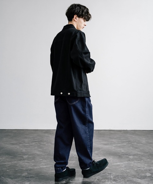 ストレッチデニム テーパード バルーンイージーパンツ コクーンパンツ