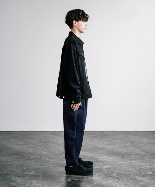 ストレッチデニム テーパード バルーンイージーパンツ コクーンパンツ