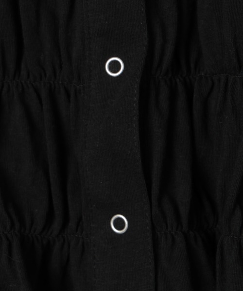 LOWRYS FARM（ローリーズファーム）の「シャーリングカットカーディガン　 292635（カーディガン/ボレロ・キッズ・ブラック/オフホワイト/レッド・110cm/120cm/130cm/140cm/150cm）」の6枚目の写真
