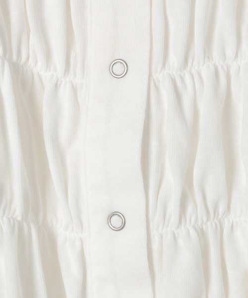 LOWRYS FARM（ローリーズファーム）の「シャーリングカットカーディガン　 292635（カーディガン/ボレロ・キッズ・ブラック/オフホワイト/レッド・110cm/120cm/130cm/140cm/150cm）」の11枚目の写真