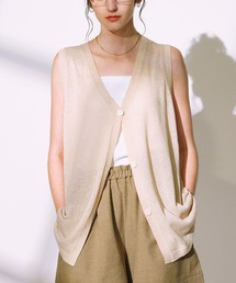 RIKKA FEMME/リッカファム ニットジレベスト RF25SS22