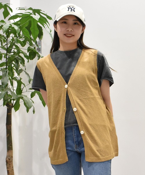 ムラサキスポーツ(ムラサキスポーツ)の「RIKKA FEMME/リッカファム ニットジレベスト RF25SS22(ベスト・レディース・アイボリー/ベージュ・FREE)」の9枚目の写真
