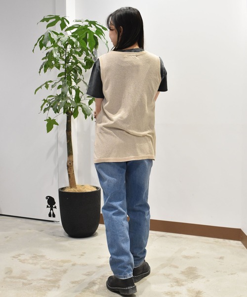 ムラサキスポーツ(ムラサキスポーツ)の「RIKKA FEMME/リッカファム ニットジレベスト RF25SS22(ベスト・レディース・アイボリー/ベージュ・FREE)」の7枚目の写真