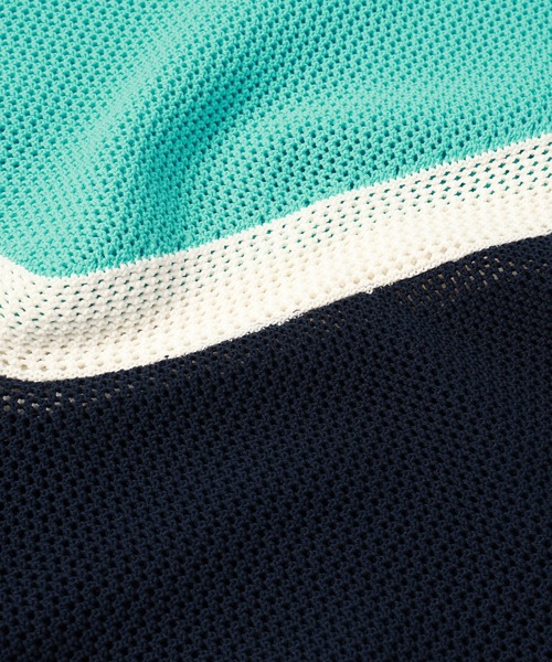 CULLNI(クルニ)の「Bi Color Mesh Knit Short Sleeve Pullover(ニット/セーター・メンズ・キャメル/バーガンディー/ブラック×グレー/ミント/ネイビー/ブラック・0/1/2)」の15枚目の写真