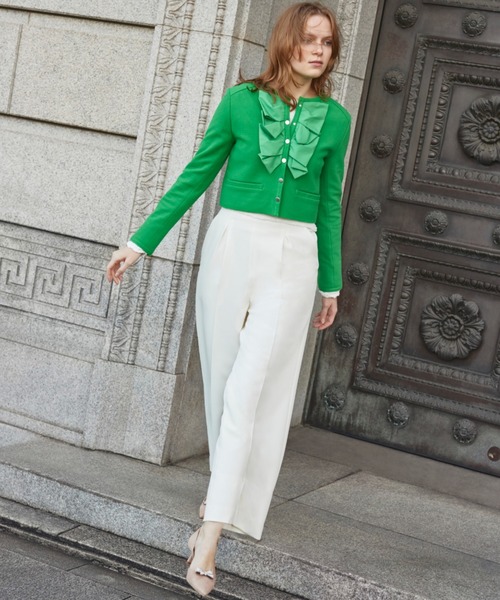 CELFORD（セルフォード）の「ダブルリボンカノコジャケット（その他アウター・レディース・ダークネイビー/アイボリー/グリーン・38/36）」の4枚目の写真