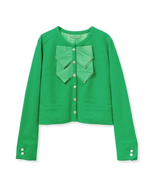 CELFORD（セルフォード）の「ダブルリボンカノコジャケット（その他アウター・レディース・ダークネイビー/アイボリー/グリーン・38/36）」の7枚目の写真